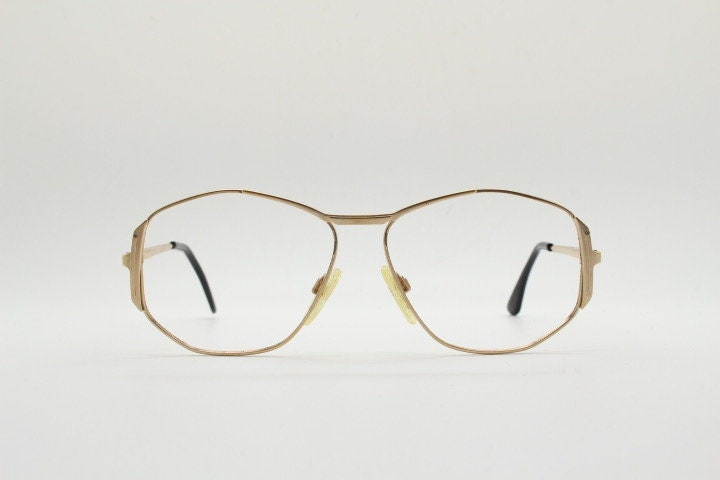 Fila 80s vintage hexagon eye glasses. Angular 6 sided metal optical frame. Mens prescription eyeglasses. RX spectacles. NOS