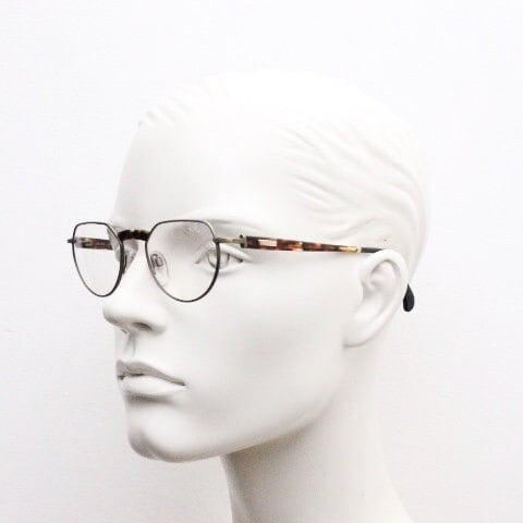 Silhouette vintage 90s flat top oval eye glasses made in Austria. Satin bronze optical frame with honey tortoise trim. Prescription RX