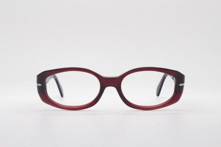 Persol crop sided glasses. Deep brown gloss chunky acetate optical frame with flexible arms. Prescription eyeglasses. RX spectacles