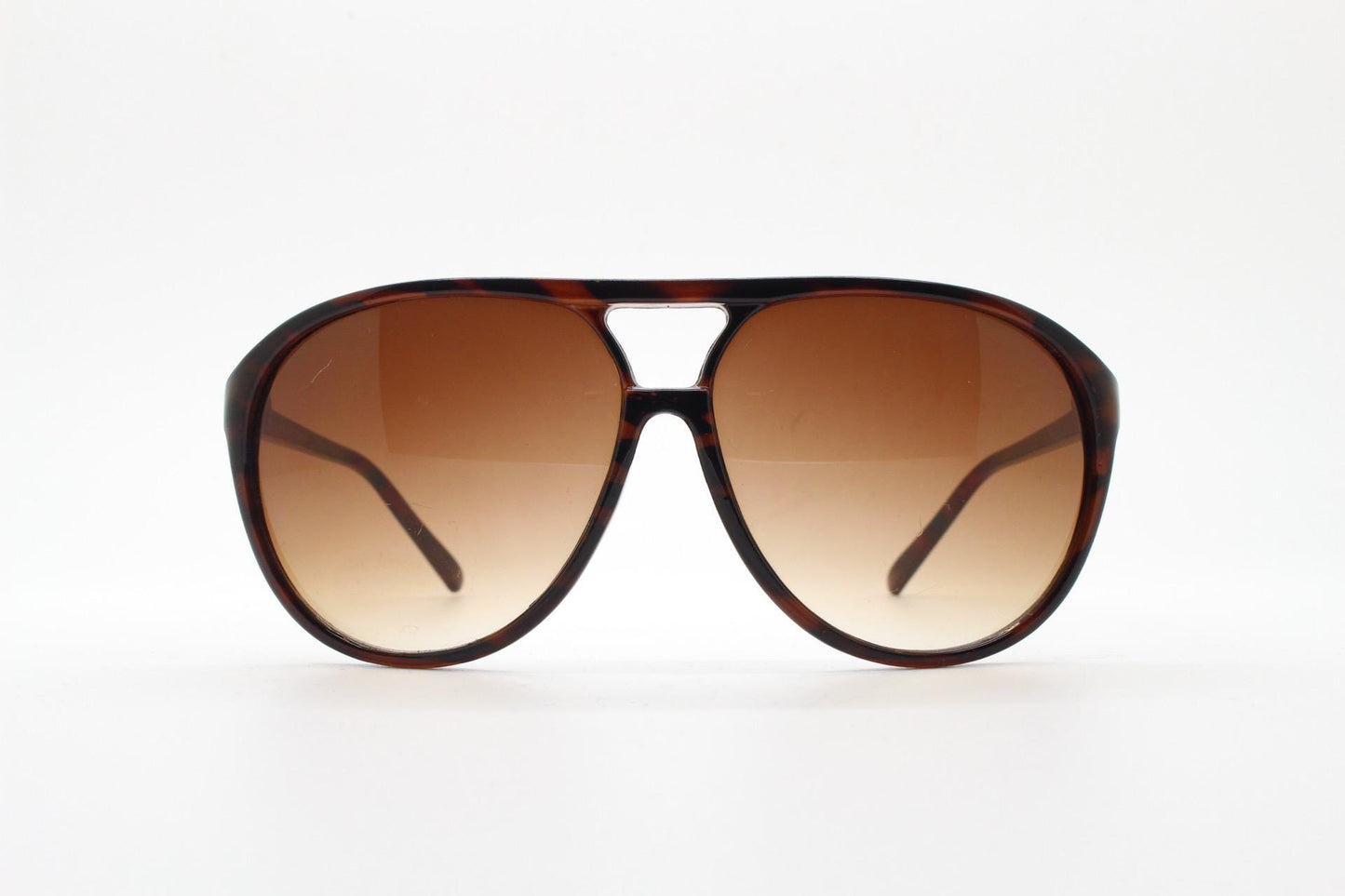 Y2K vintage teardrop aviator sunglasses. 2000's transparent brown frame with graduating lenses. 70s design. 00's NOS aviators