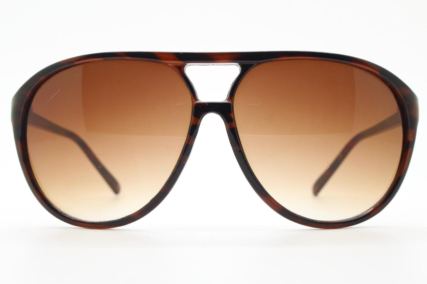 Y2K vintage teardrop aviator sunglasses. 2000's transparent brown frame with graduating lenses. 70s design. 00's NOS aviators