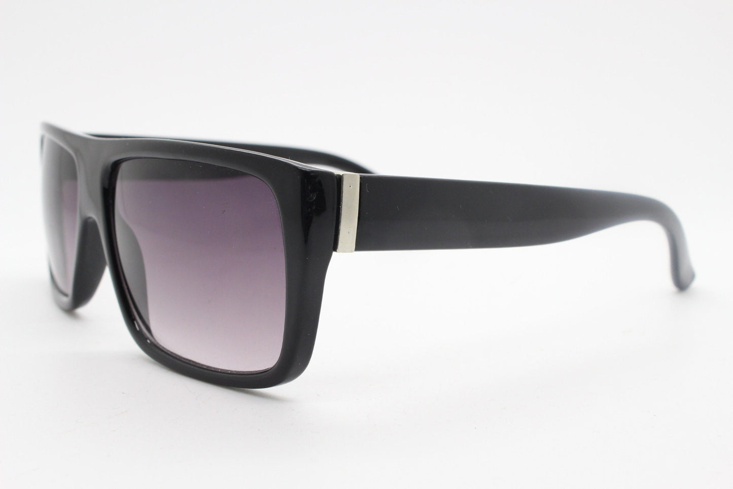 Y2K vintage rectangular sunglasses. Sharp edge flat top design with gradient lenses. Unused NOS