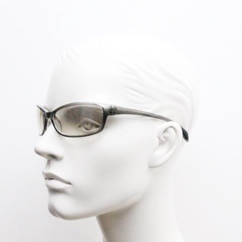 Y2K vintage futuristic sunglasses. Gloss white and grey wrap around shield style frame with light tone lenses. Cosplay visor. 2000s NOS
