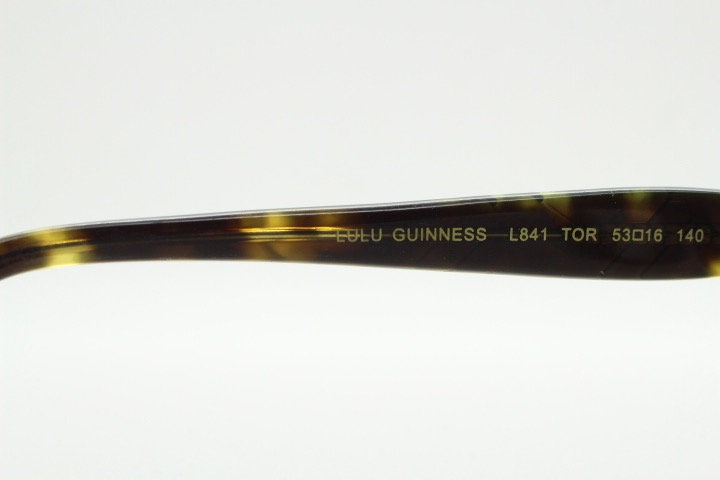 Lulu Guinness vintage oval eye glasses. Dark tortoise low profile optical frames. Prescription eyeglasses. RX spectacles