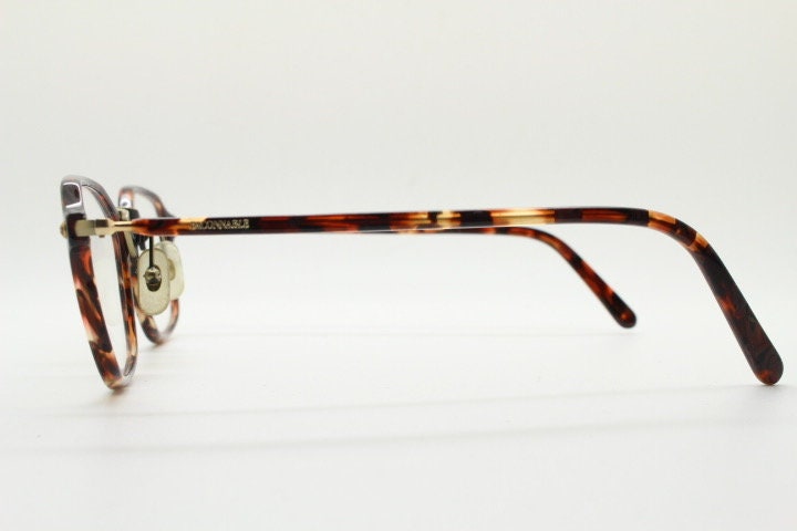 Faconnable 90s vintage rectangular eye glasses model Cliftland. Vibrant tortoise gloss acetate optical frame. Prescription. RX spectacles