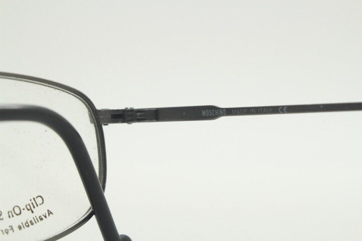 Moschino 90s vintage glasses model 3066 made in Italy. Small low profile rectangular optical frames. Prescription eyeglasses. RX. NOS
