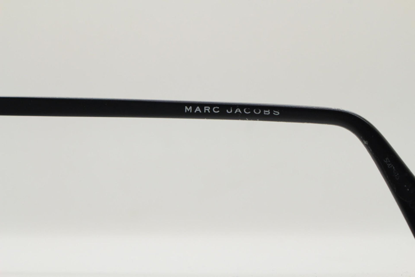 Marc Jacobs round eye glasses in plain black satin finish acetate. Strong fashion look optical frames. Prescription RX spectacles
