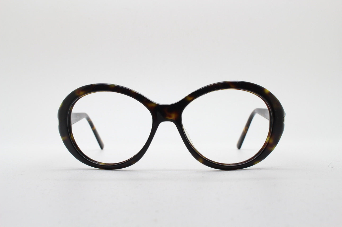 Giorgio Armani big round eye glasses made in Italy. Dark tortoise acetate 60s design optical frames. Prescription eyeglasses. RX spectacles