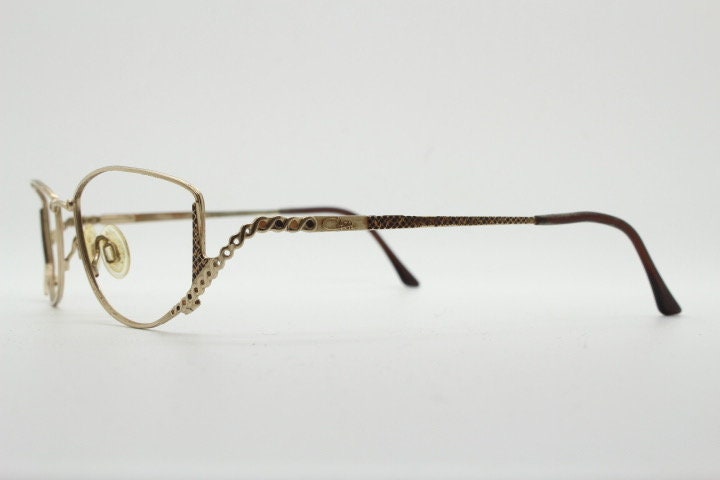 Cazal 90s vintage eye glasses. Innovative upside down design optical frames with arm holes and check pattern. Prescription eyeglasses. RX