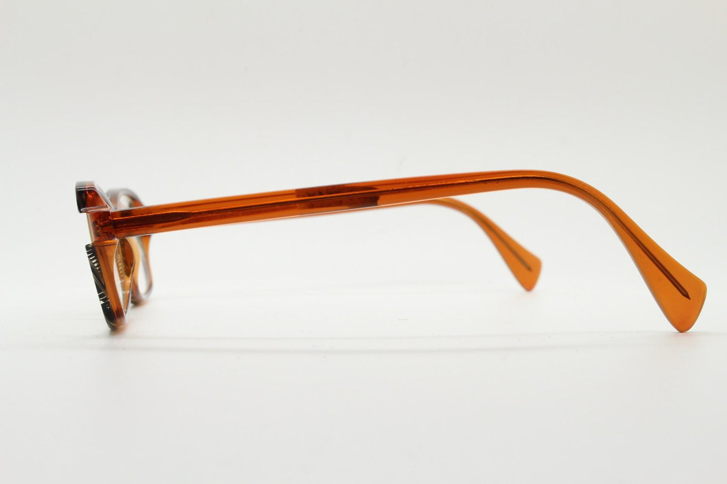 Face a Face Paris vintage rectangular eyeglasses Superior quality transparent brown acetate optical frame with striped front Prescription RX