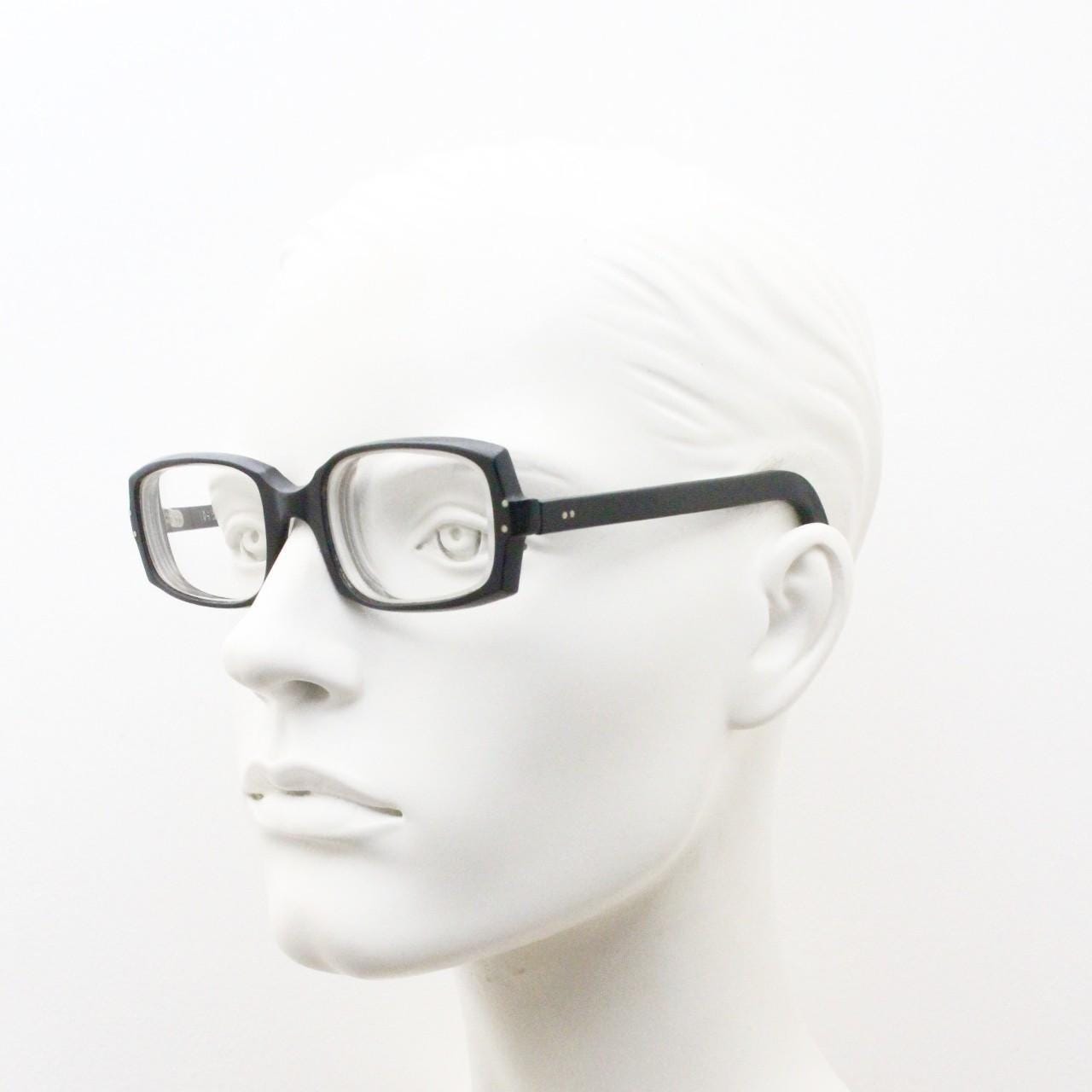 Oliver Goldsmith 60s vintage rectangular eye glasses model 94009. Black acetate optical frames. Prescription eyeglasses. RX spectacles