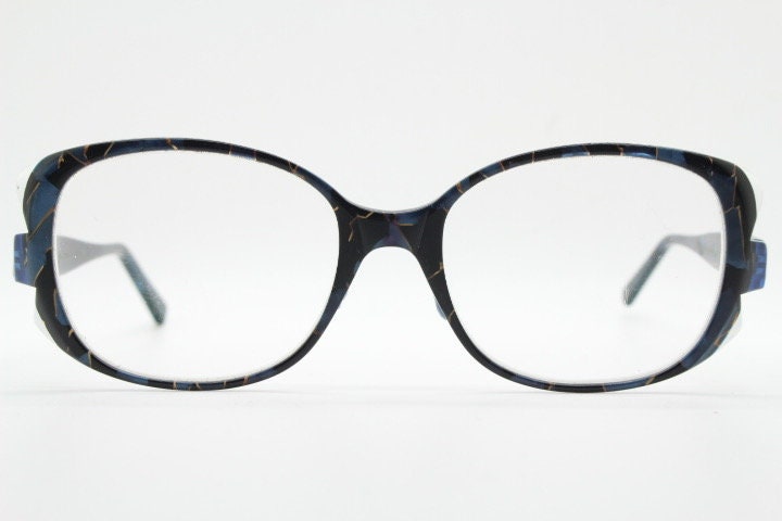 Jean Lafont Paris eye glasses made in France model Anenome 3088. Marbled acetate cateye optical frames. Womens prescription eyeglasses. RX