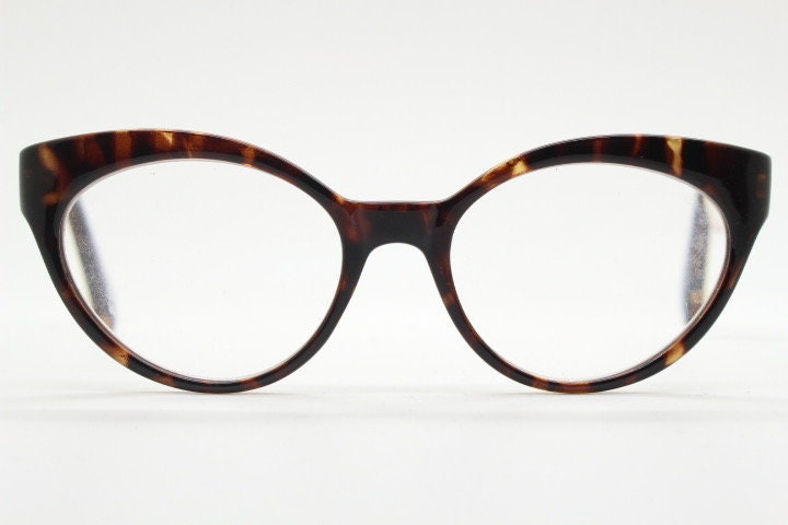 Isaac Mizrahi vintage cat eye glasses. Womens dark tortoise cateye optical frames. Prescription eyeglasses. RX NOS spectacles