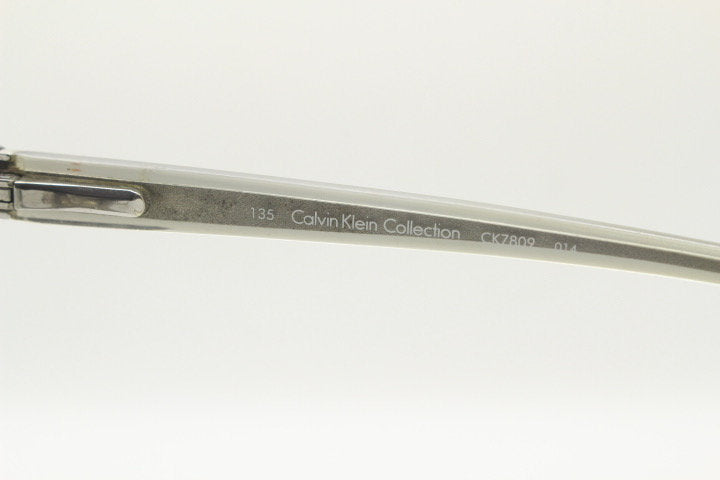 Calvin Klein collection rectangular eye glasses. Marbled grey crystal ombre acetate optical frames. Prescription eyeglasses. RX spectacles