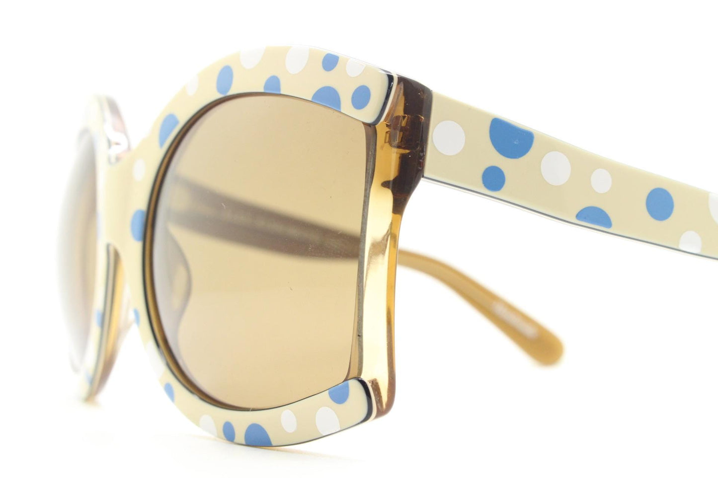 Eley Kishimoto oversized sunglasses by Linda Farrow. Outrageous polka dot layered acetate design. Luxe Gallery Projects. Vintage. NOS
