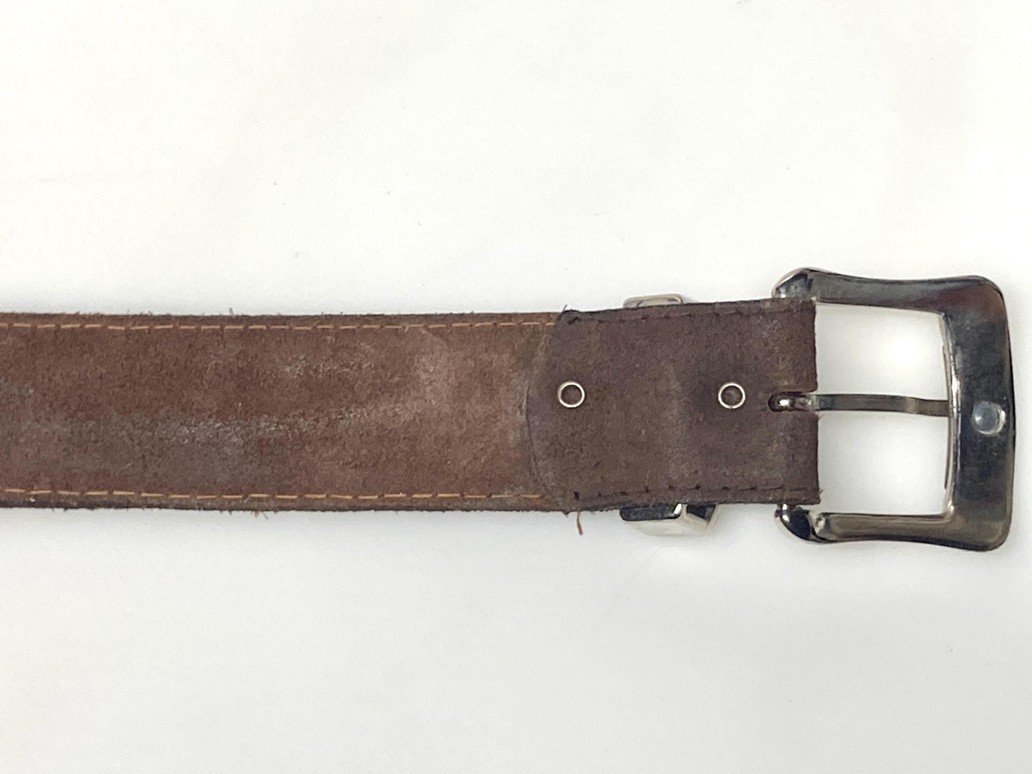 Adidas 90s vintage thick brown genuine leather belt for jeans with solid buckle. Suede finish with cool stamped logo's. High grade cowhide