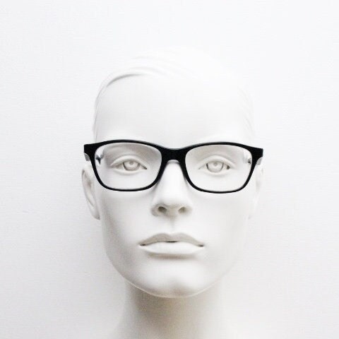 Prada eye glasses model VPR 14P made in Italy. Black acetate matt and gloss finish optical frames. Prescription eyeglasses. RX spectacles