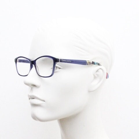 Christian Lacroix modified cat eye glasses. Artistic patterned acetate optical cateye frames. Prescription RX eyeglasses