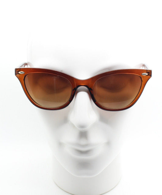 Vintage 90s pointed cat eye sunglasses. Womens slim brown cateye frame. 50s style rockabilly pin up cats eye. NOS