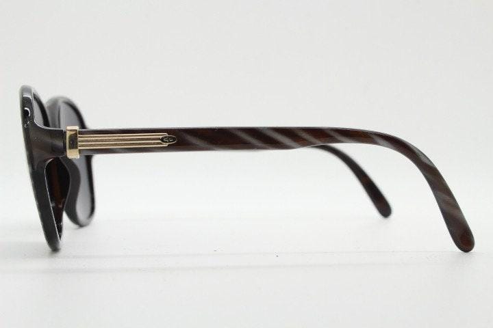 Christian Dior monsieur 80s vintage small square aviator sunglasses model 2311 made in Germany from Optyl. Grey striped frame. NOS