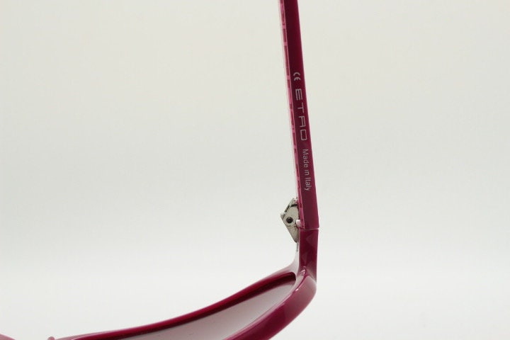 Etro Y2K vintage oversized sunglasses made in Italy. Womens big deep pink acetate frame with sensational mulberry lenses.  2000s