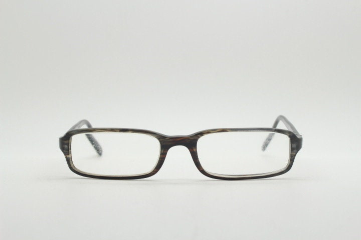 Prada vintage rectangular glasses model VPR O6G made in Italy. Vibrant grey acetate optical frames. Prescription eyeglasses. RX spectacles