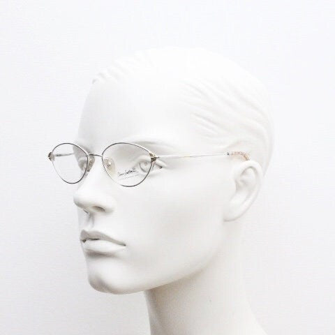 Oliver Goldsmith 90s vintage oval eye glasses model 0839. Silver and gold wire optical frames. Prescription eyeglasses. RX NOS spectacles
