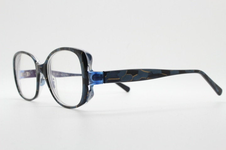 Jean Lafont Paris eye glasses made in France model Anenome 3088. Marbled acetate cateye optical frames. Womens prescription eyeglasses. RX