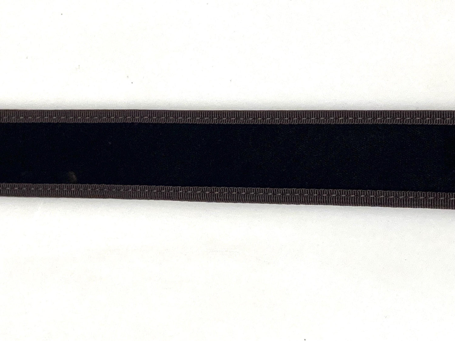 Roberto Cavalli Y2K vintage belt. Brown velvet with tape edge, Logo 'shield' buckle and leather back. Made in Italy. Mens NOS with dust bag