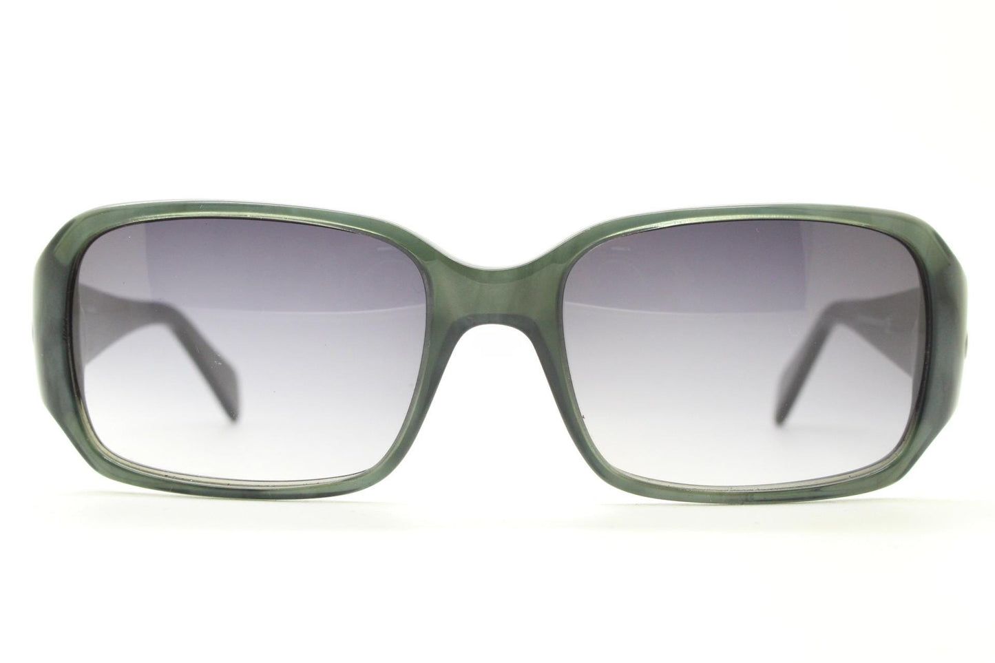 Key Enzo Y2k vintage wrap around curved rectangular sunglasses. Dark grey marbled acetate frame with gradient lenses. 2000's bug eye. NOS