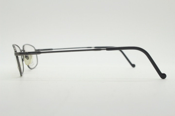 Moschino 90s vintage glasses model 3066 made in Italy. Small low profile rectangular optical frames. Prescription eyeglasses. RX. NOS