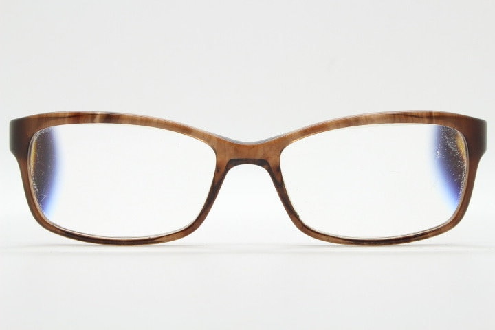 Calvin Klein collection rectangular cat eye glasses model 7851. Tortoise gloss acetate optical frames. Prescription eyeglasses. RX