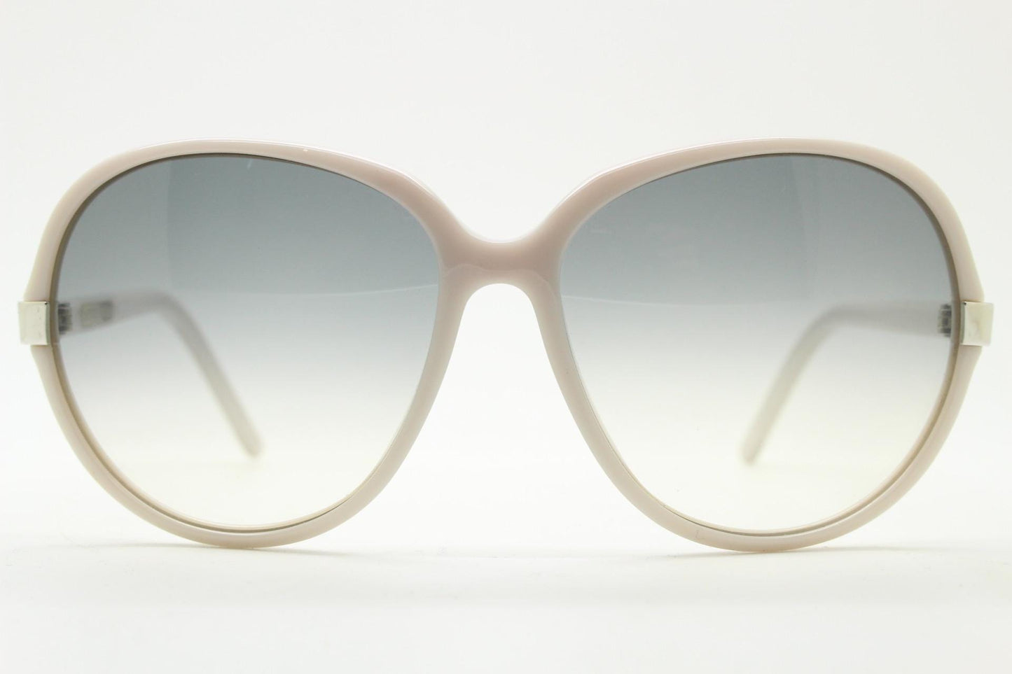 Costume National 70s design sunglasses made in Italy. Womens big white acetate frame with smoky graduating lenses. Y2k vintage