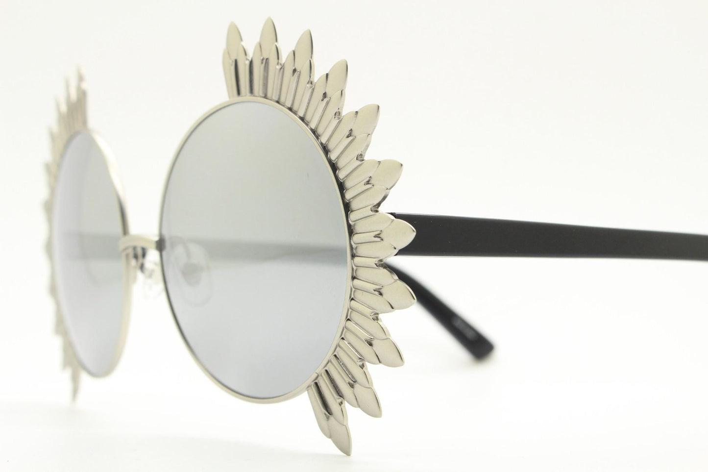 Khaleda & Fahad spiked sunglasses by Linda Farrow made in Japan. Fantasy oversized suncloud design. Luxe Gallery Projects. Vintage. NOS