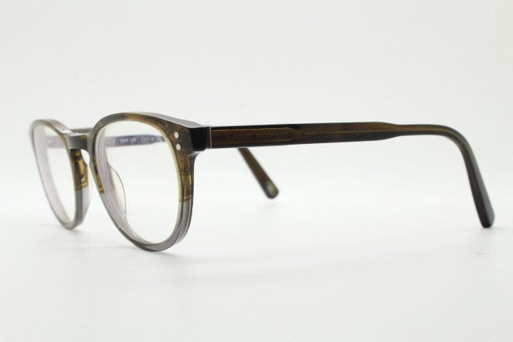 Land Rover vintage round 40s design eye glasses.Mottled brown and grey acetate optical frame with keyhole bridge. Prescription RX
