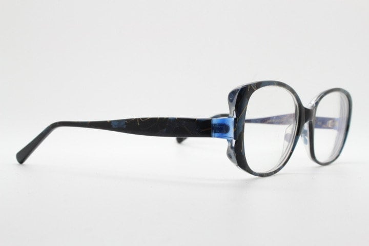 Jean Lafont Paris eye glasses made in France model Anenome 3088. Marbled acetate cateye optical frames. Womens prescription eyeglasses. RX