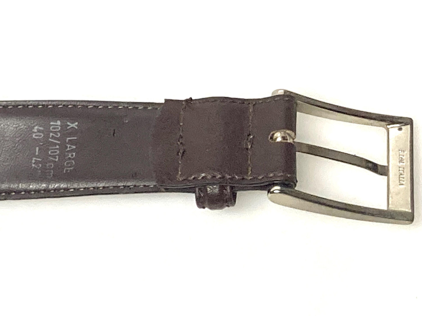 90s vintage dark brown genuine leather belt made in Italy by Dents. Real cowhide with matt textured finish for trousers or jeans. Mens NOS