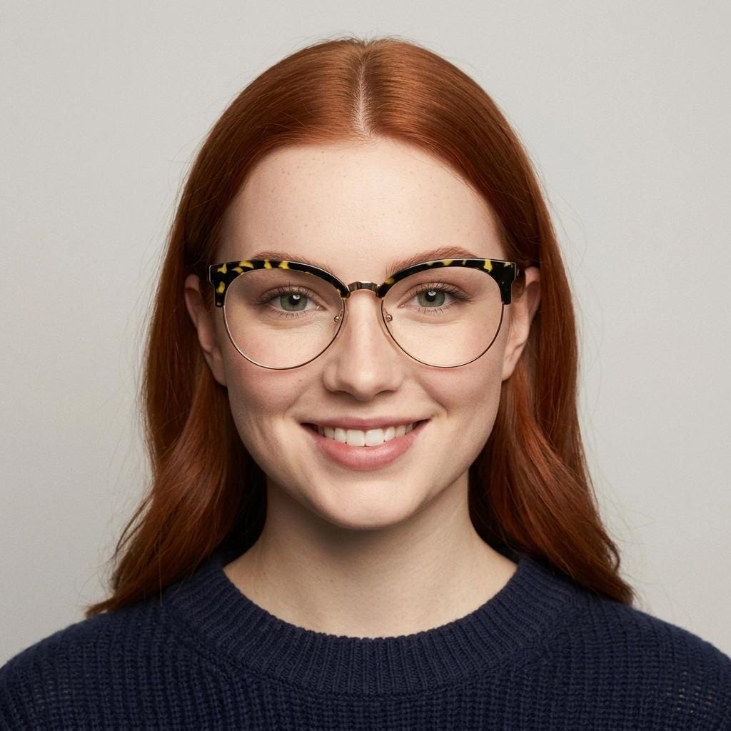 90s vintage modified cat eye glasses. Tortoise browline half frame eyeglasses with gold underwire. 50s, 60s design cateye. NOS