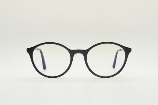 Vogue womens oval eye glasses model 5223. Black acetate optical frames with metal arms. Prescription eyeglasses. RX spectacles