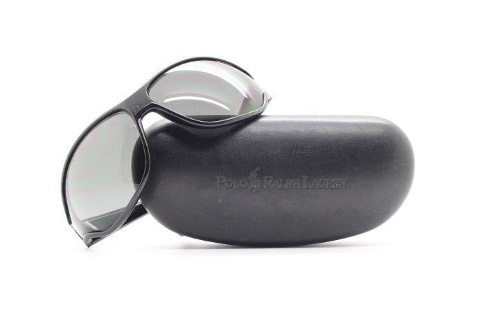 Ralph Lauren Polo Jeans Co Y2K vintage bug eye sunglasses model Fly Way BPPR7. 2000's wraparound mini mask shield with big spell out logo
