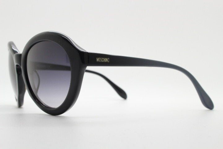Moschino oversized 60s design sunglasses model 72101SA. Womens big thick black acetate frame with keyhole bridge. Y2k vintage