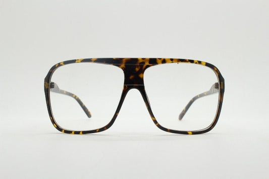 Y2K vintage square aviator glasses. Tortoise gloss 70s design optical frames. Mens classic prescription aviators. RX eyeglasses. Spectacles