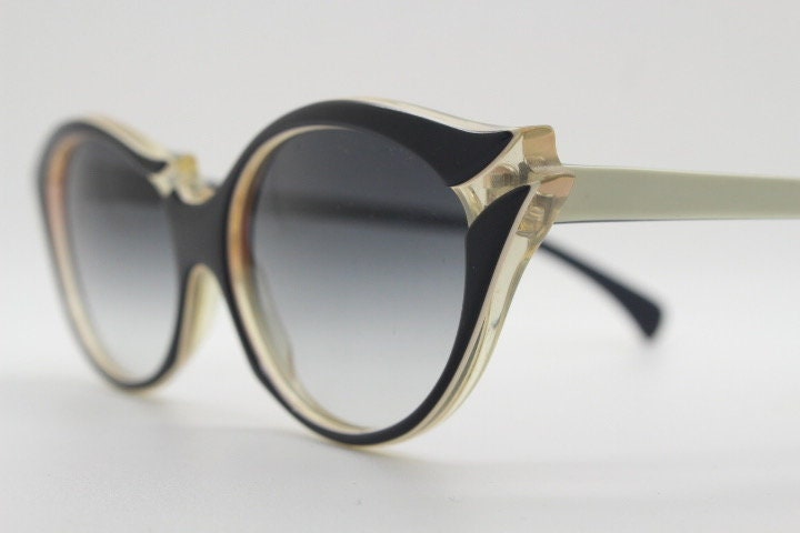 Alain Mikli Paris cat eye glasses made in France. Radical redefinition of the cateye optical frame. Womens prescription eyeglasses. RX