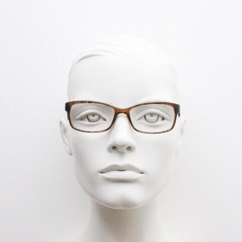 Calvin Klein collection rectangular cat eye glasses model 7851. Tortoise gloss acetate optical frames. Prescription eyeglasses. RX
