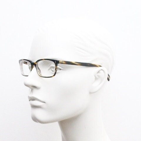 Oliver peoples rectangular eye glasses hand made in Italy. Honey tortoise acetate optical frame. Prescription eyeglasses. RX Spectacles