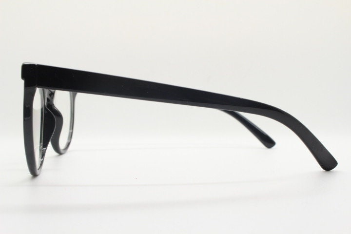 Y2K vintage round cat eye glasses. Black cateye optical frames. Womens prescription eyeglasses. Rockabilly. Clear lens spectacles. RX