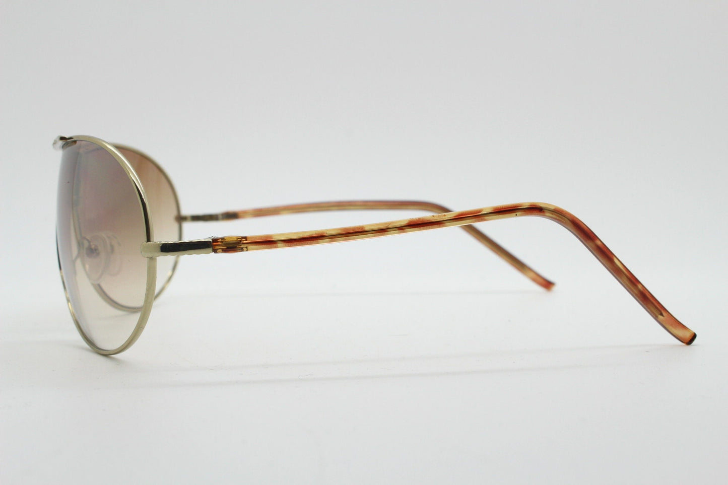 Y2K vintage visor aviator sunglasses. 2000's brown wraparound mono lens mini mask shield design with slim gunmetal arms. BNWT. 00's NOS