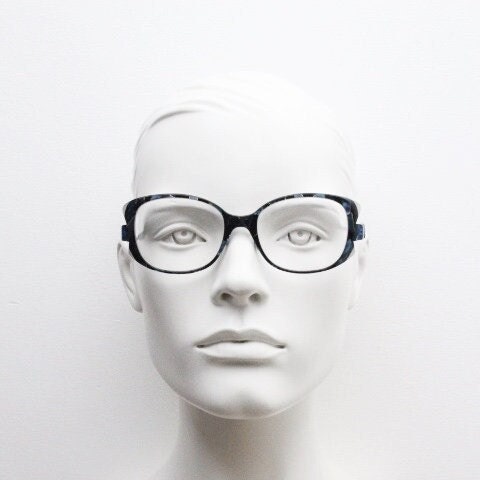 Jean Lafont Paris eye glasses made in France model Anenome 3088. Marbled acetate cateye optical frames. Womens prescription eyeglasses. RX