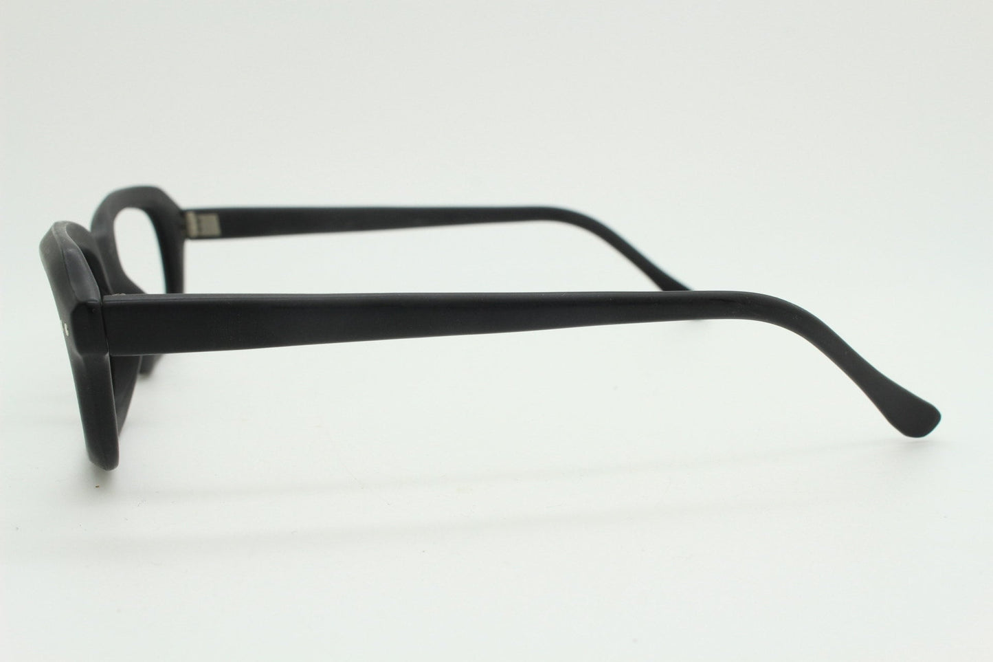 90s vintage black matt glasses. 60s design high quality rectangular optical frames. Prescription eyeglasses. RX Spectacles. BNWT NOS