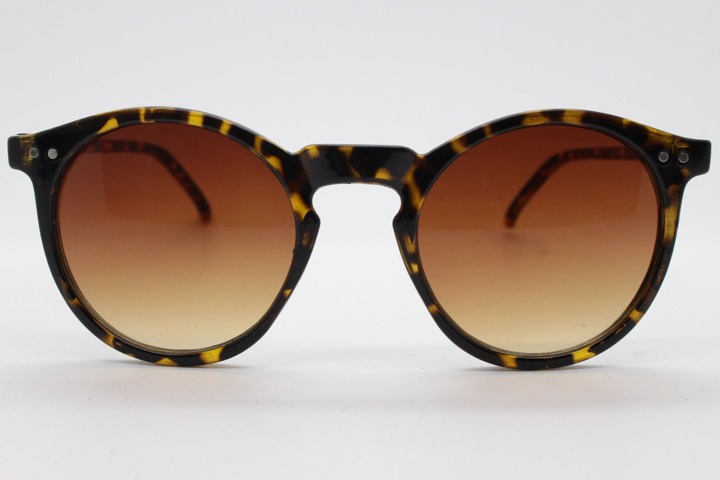 90s vintage round glasses. 30s, 20s style gloss tortoise frame with contrasting black lenses. NOS